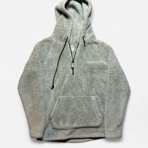 Victorias secret Hooded Sherpa Pullover Sweater - Sage Green